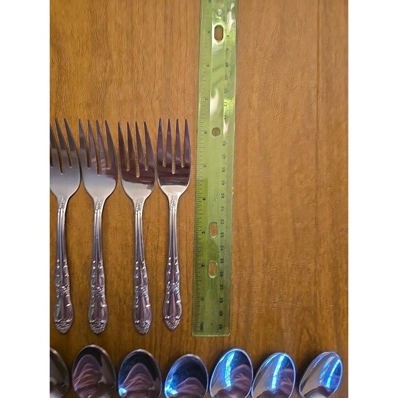 Vintage Oneidacraft Thor Custom Stainless Spoons & Forks Flatware 17 pieces - Picture 12 of 13